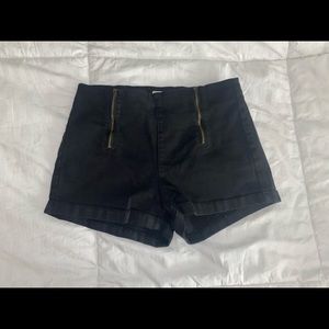 PAC SUN black dual zipper shorts